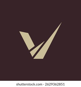 letra v ícone logotipo modelo vetor de design	