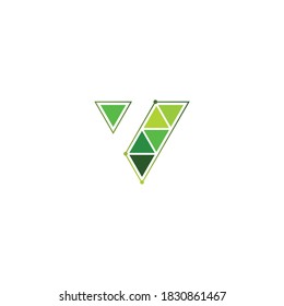 Letter V logo icon with triangle shape. An attractive Letter V vector logo symbol.