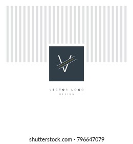 Letter V Logo icon. Vector element.