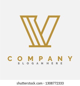 letter v logo illustration