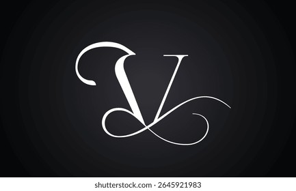 Letra v logotipo com combinação infinita. Moderna moda inicial luxo v carta logotipo design. Modelo de vetor de design de logotipo de letra v premium real.