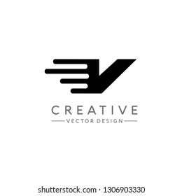 Letter V Logo. Initial Letter Design Vector Luxury Colors