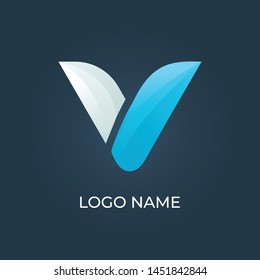 Letter "V" logo isolated. Alphabet vector