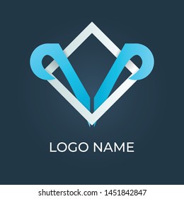 Letter "V" logo isolated. Alphabet vector