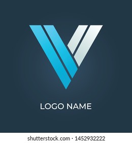 Letter "V" logo isolated. Alphabet vector