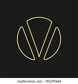 letter V logo of line
