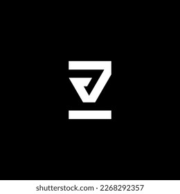 Letter V logo, Letter V line logo design