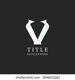 Letter V Logo Linien Classic Style Vektorgrafik, bessere Verwendung für Logo Business