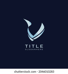 Letter V Logo Lines Jade Style Vector Art, better use for logo business
