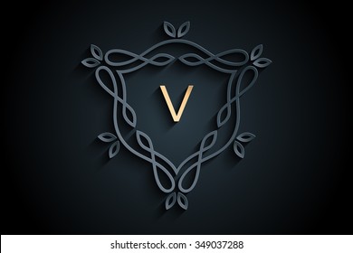 Letter V Logo, monogram logo design.