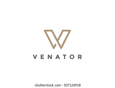 Letter V Logo Monogram design vector template Linear style.
Corporate Business Luxury Fashion Logotype concept symbol.