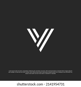 letter V logo monogram symbol.