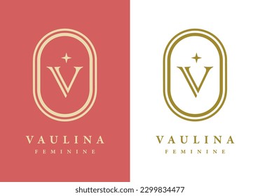 Letter V logo, perfect for salons, spas, and others.