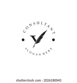 logotipo de letra V y cierre
.combinación de letra V y vectorial quill .perfecto para logotipos de asesores legales, abogados y más