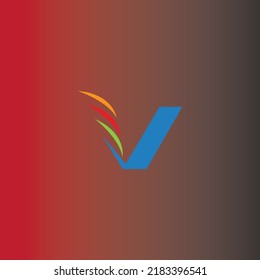 Das Logo des Buchstaben V mit rotem schwarzem Hintergrund ist für Geschäfts-, Geschäfts- und Industriemarken geeignet