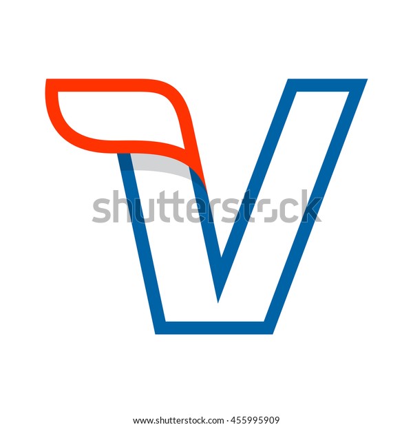 Letter V logo with red\
wing. Sport elements for sportswear, t-shirt, banner, card, labels\
or posters.