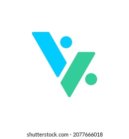 letter v logo , simple and clean