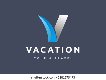 Das Logo "Letter v"eignet sich für Reisebüros und Reisebüros.