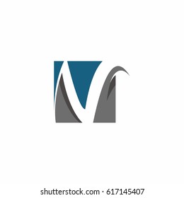 letter v logo with swoosh