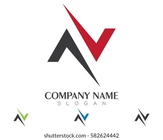 A Letter, V Letter Logo Template