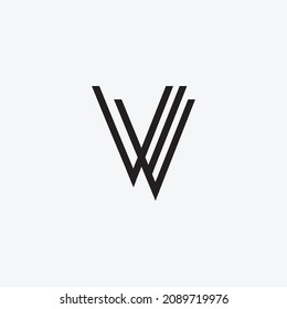 Letter V Logo Template Abstract Vector Illustration - Lines Logotype Vector Design Template.