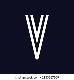 Letter V Logo Vorlage Abstrakte Vektorgrafik - Zeilen Muster für Vektordesign-Vorlage für Logotypen