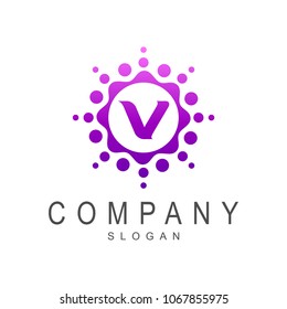 Letter V Logo, Logo Template For Company Name Initial