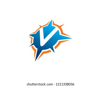 Letter V Logo Template Design Vector, Emblem, Concept Design, Creative Symbol, Icon