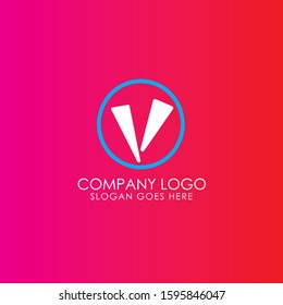 Letter V logo template design - vector
