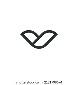 diseño de plantilla de logotipo de letra V en blanco y negro