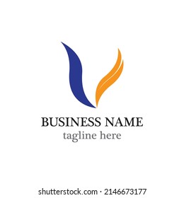 Design der Logo-Vorlage für Buchstabe V 