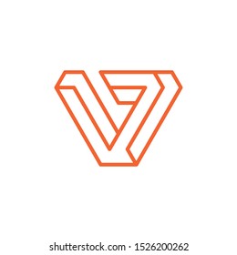 Letter V logo template. Modern style.