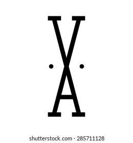 Letter V and A logo template. Monogram