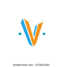 Letter V logo template - Vector