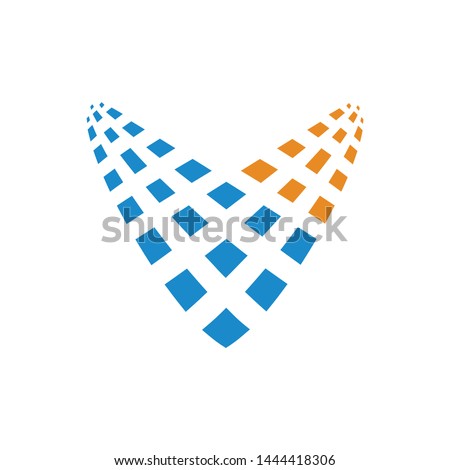 letter v logo template vector