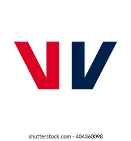 letter V and V logo vector.