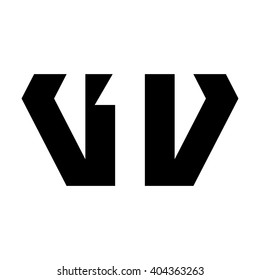 letter V and V logo vector.