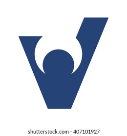 letter V logo vector.