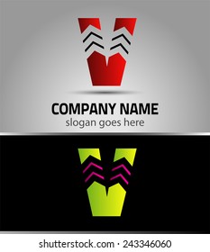Letter V logo vector alphabet shape. V concept type as logo 