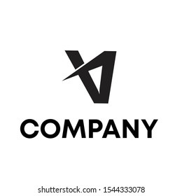 Letter v logo vector design template sign