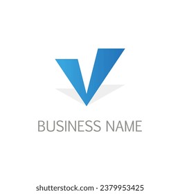 letter v logo vector image