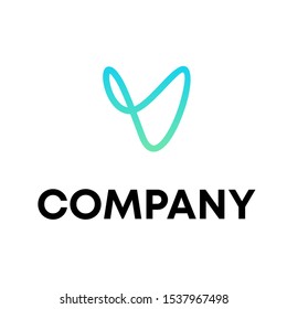 letter V logo vector sign unique Element modern template sign