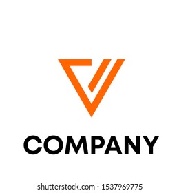letter V logo vector sign unique modern concept template sign