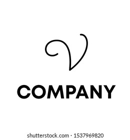 letter V logo vector sign unique modern concept template sign