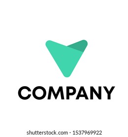letter V logo vector sign unique modern concept template sign