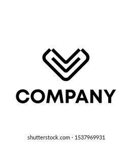 letter V logo vector sign unique modern concept template sign