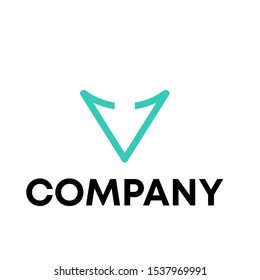 letter V logo vector sign unique modern concept template sign