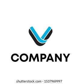 letter V logo vector sign unique modern concept template sign