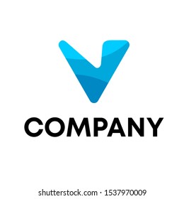 letter V logo vector sign unique modern concept template sign