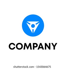 letter v logo vector sign template